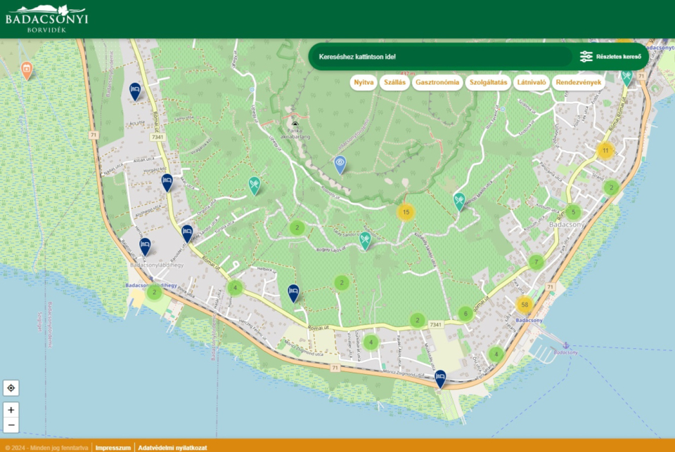 Badacsony MAPSZ online térkép