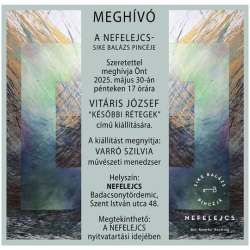 Vitáris József - Későbbi rétegek - kiállítás megnyitó a Nefelejcsben