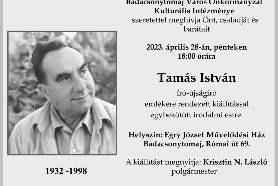 Tamás István - Megemlékezés