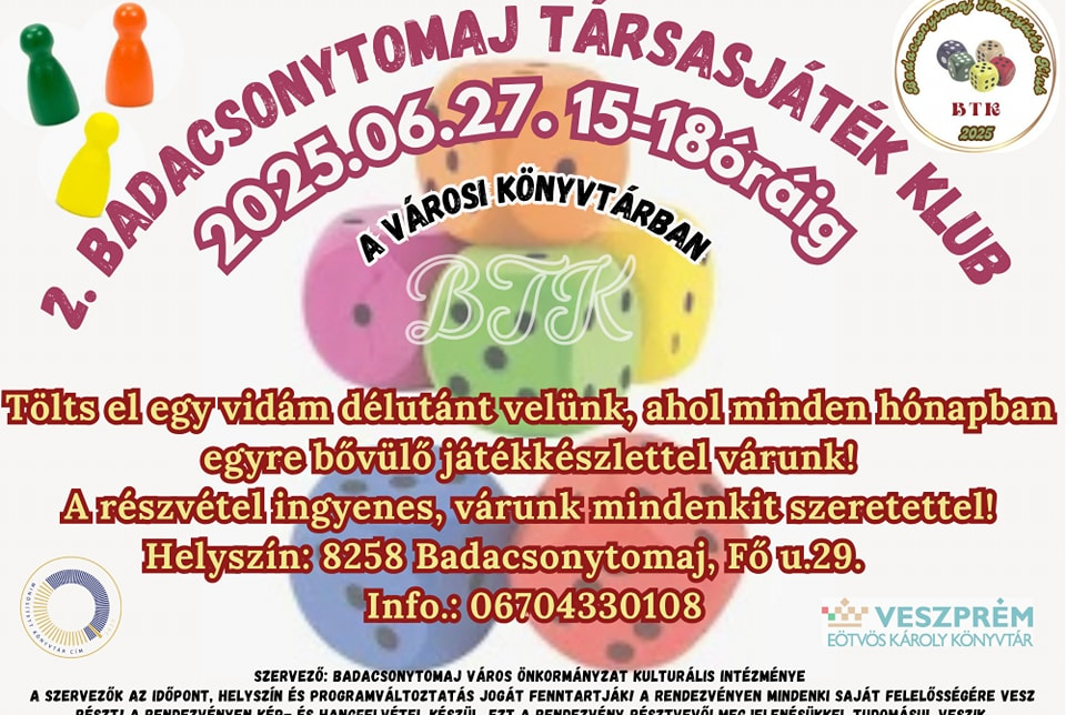 Társasjáték klub - Badacsonytomaj