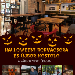 Halloweeni Borvacsora és Újbor Kóstoló