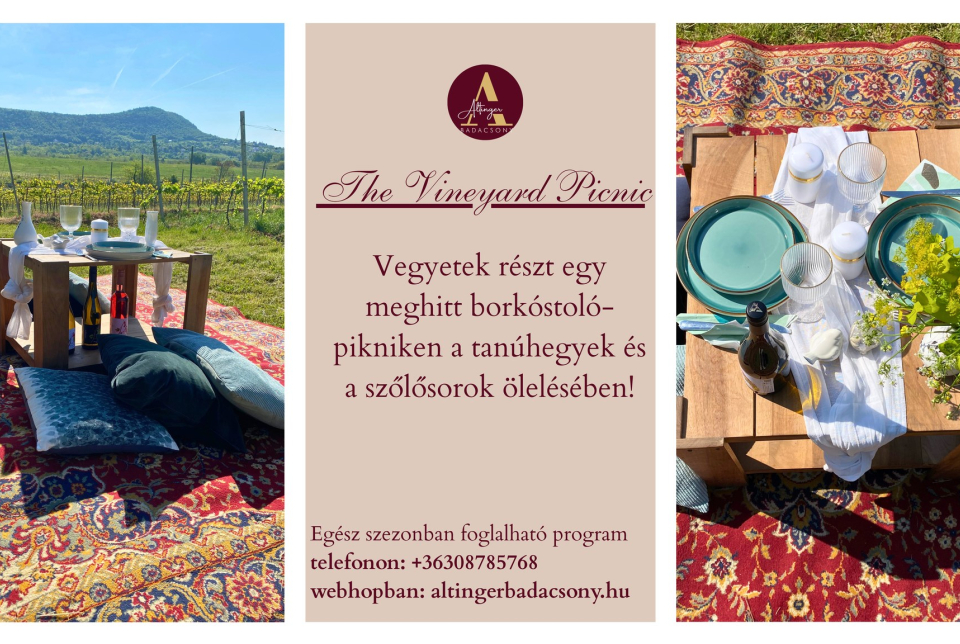 The Vineyard Picnic - Borkóstolóval egybekötött piknik a szőlőbirtokon