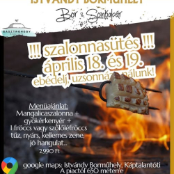 Különleges ebéd, uzsonna az új Istvándy Borműhelyben.
