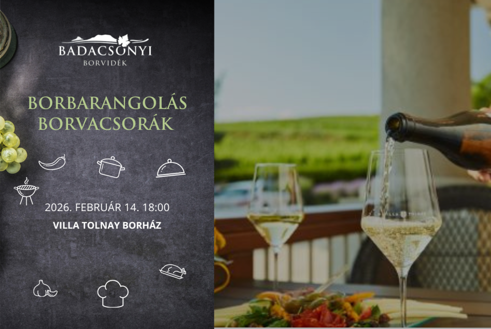 Borbarangolás Borvacsorák – Villa Tolnay Borház