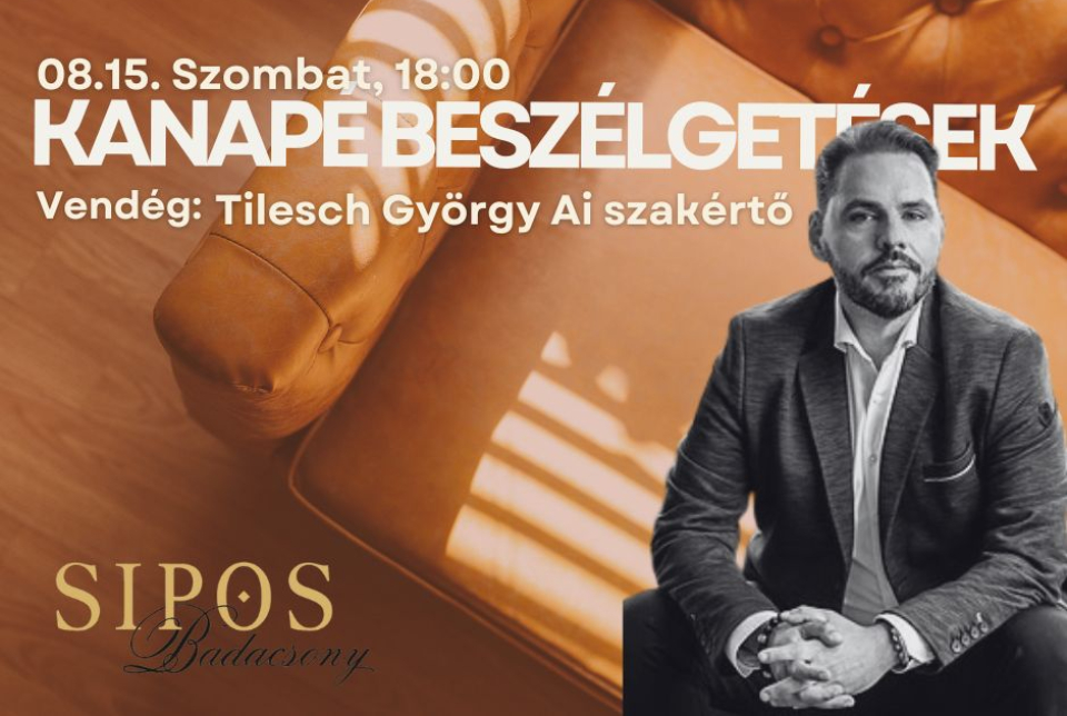 Kanapé Beszélgetések – A jövő karnyújtásnyira: Mi lesz velünk, AI?-Sipos Borház