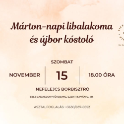 Márton-napi libalakoma és újbor kostóló a Nefelejcsben