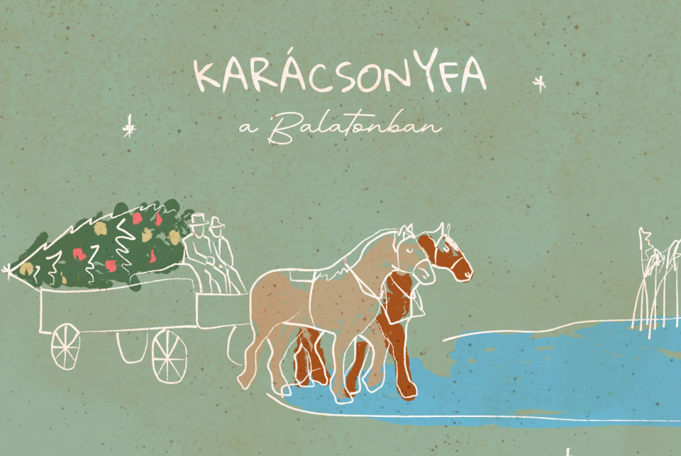 Karácsonyfa állítás a Balatonban