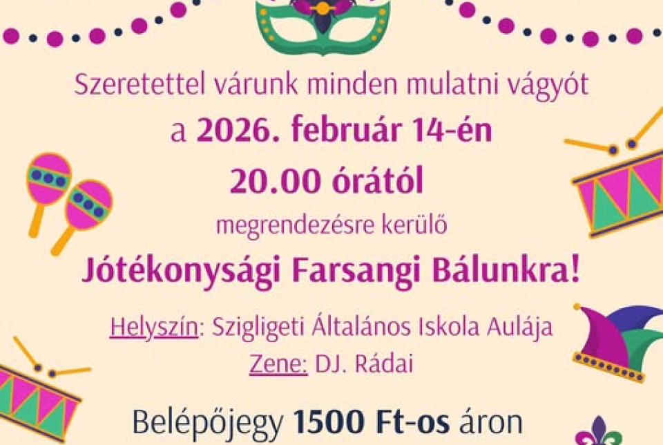 Jótékonysági Farsangi bál-Szigliget