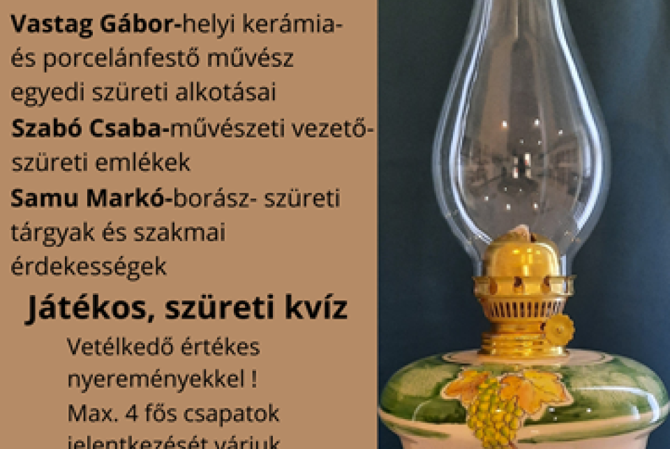 Szüreti Kiállítás az Egry József Művelődési házban